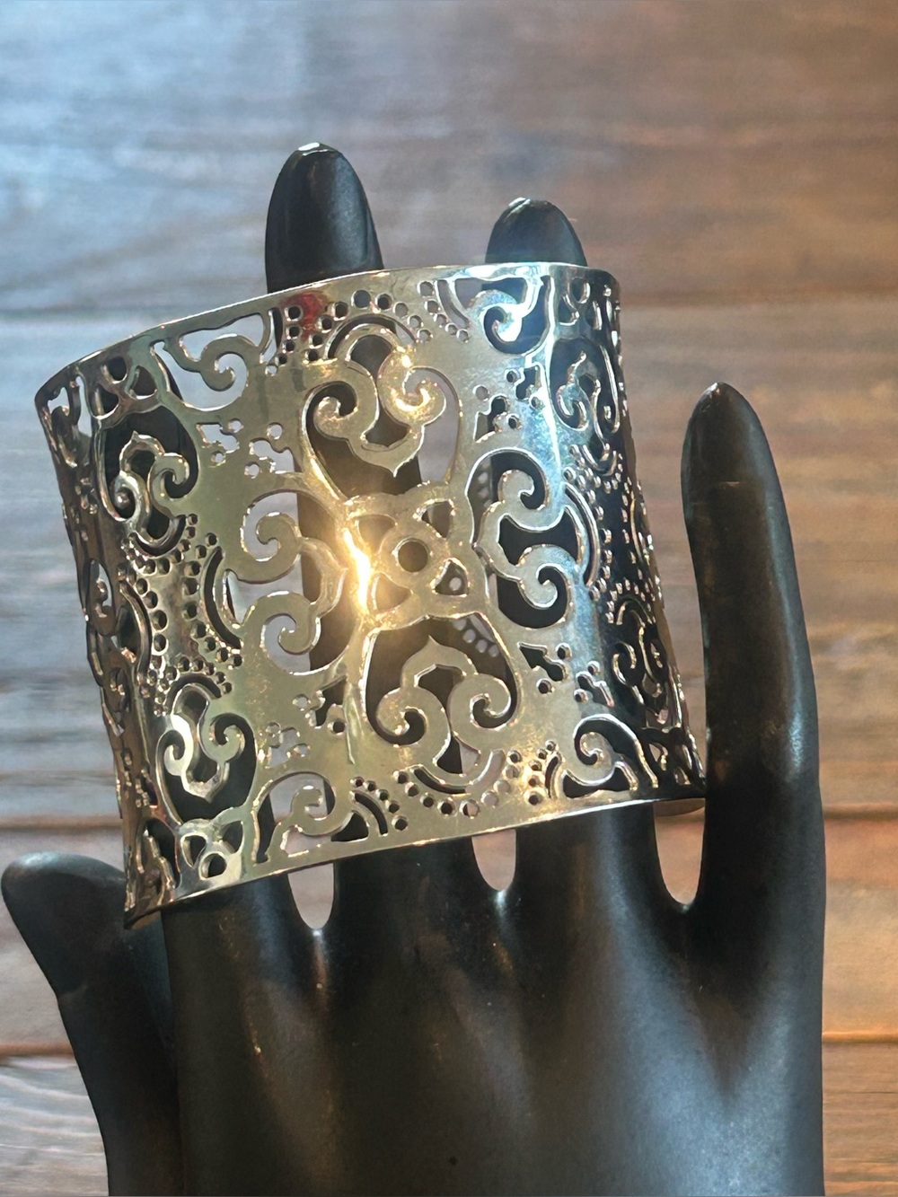 Stainless Steel Filigree Cuff